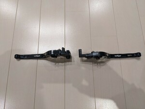 さらに…！値下処分！美品！おしゃれなニンジャネーム入り250R用EX250Kブレーキクラッチレバーセット6段調整折れ曲り機能付