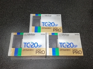 ■即決■新品 ビクター VHSCビデオテープ「DYNAREC SUPER PRO TC-20SP」3本■