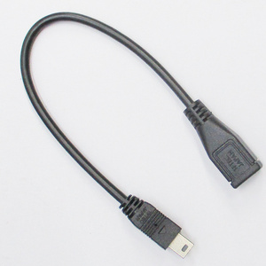 送料無料 変換ケーブル USB mini(オス)-micro(メス)(フル結線/20ｃｍ)USBM5A/MCB20F 変換名人/4571284887480