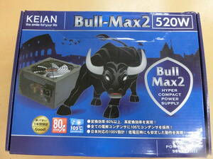 中古(ジャンク品) ＫＥＩＡＮ製 Bull-Max2 520Ｗ ATX電源 KT-520RS2 [228-1050]◆送料無料(北海道・沖縄・離島は除く)◆S