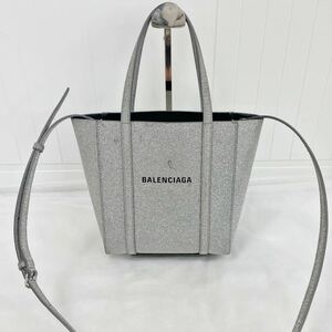 バレンシアガ　エブリデイトートバッグ　xxs ミニトート　シルバー　2way BALENCIAGA