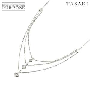 タサキ TASAKI ダイヤ 0.50ct ネックレス 45cm K18 WG ホワイトゴールド 750 田崎真珠 Diamond Necklace 90226591
