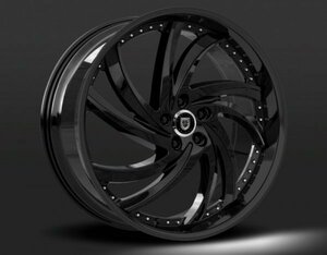 22インチ AZARA アザラ 514B ブラックマシンド ホイール 22x9.5J タイヤセット 5穴 6穴 300c チャージャー エスカレード ナビゲーター