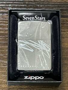 zippo Seven Stars silver 限定品 七連星 セブンスター 2014年製 SEVEN STARS 前面刻印 デットストック ケース 保証書