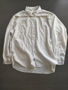 ジーユー シアーオーバーサイズシャツ　長袖　light gray sizeL