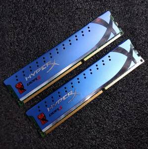 【中古】DDR3メモリ 8GB[4GB2枚組] Kingston KHX1600C9D3K6/24GX [DDR3-1600 PC3-12800]