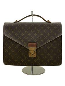 LOUIS VUITTON◆ブリーフケース/レザー/BRW/モノグラム/M48187