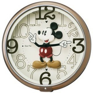 即決あり【セイコーミッキーマウスがポーズで時刻　掛時計】FW576B　新品　