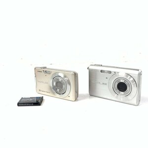 CASIO カシオ EXILIM EX-Z270/EX-Z60 コンパクトデジタルカメラ 全2台セット まとめ売り バッテリーx1付き●動作品