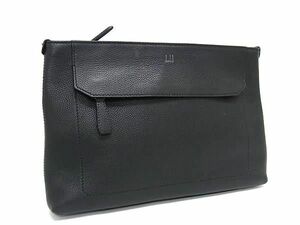 1円 ■美品■ dunhill ダンヒル レザー セカンドバッグ クラッチバッグ メンズ ブラック系 FA5216