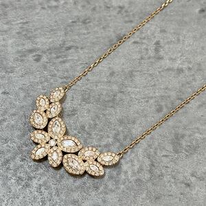 希少 美品 SWAROVSKI BARON スワロフスキー ゴールド ネックレス