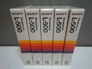 a304　新品　SONY ソニー　ベータ β　ビデオカセットテープ　Dynamicron L-500　5本 セット　未使用 未開封