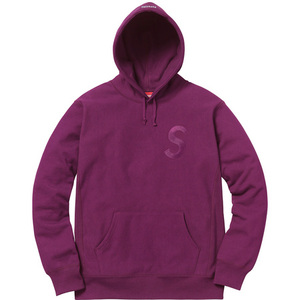 即決 supreme 17 aw tonal s logo Hooded Sweatshirt plum