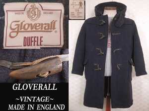 80sビンテージ GLOVERALL ダッフルコート England 英国製 NAVY チンスト付 vintage グローバーオール Duffle ガーメンツ RRL モデル BROOKS