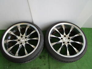 【39】 WORK SW2 シュバート ホイール 2本セット 19インチ PCD/114.3 235/35ZR19 ナット20個付属 中古 ☆060418ｒｓ