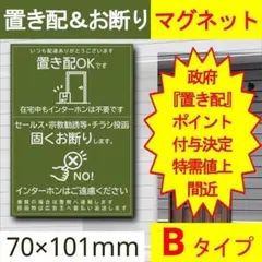 置き配とお断りを一石二鳥で解決するマグネットB　置き配　猫　宅配ボックス　ポスト