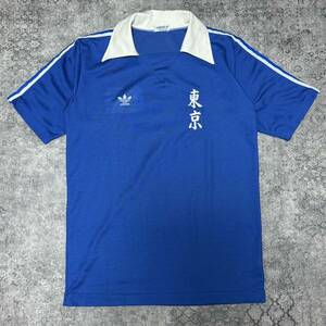 デサント製 80s adidas アディダス ゲームシャツ ユニフォーム 東京 サッカー 80年代 ヴィンテージ ビンテージ vintage 半袖 tシャツ