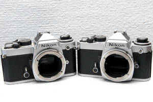 Nikon ニコン製 昔の高級一眼レフカメラ（FEボディ +FEボディ）2台まとめて 希少品 