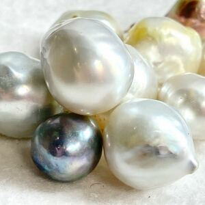 ［南洋白蝶真珠10点おまとめ］M 重量約33.8g 約169ct 8.5-21.6mm珠 pearl パール ルース 裸石 宝石 ジュエリー jewelry