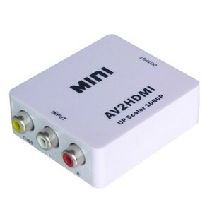 コンポジット ( 黄 ) 映像 をHDMIに変換する RCA/AVケーブル から HDMI への 変換 アダプター　アップスケール コンバーター 変更