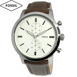 FOSSIL フォッシル 腕時計 新品 アウトレット TOWNSMAN FS5350 メンズ クォーツ クロノグラフ ブラウン革ベルト 並行輸入品