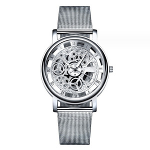 人気　新入荷 3色 中空クォーツ時計　カジュアルメンズ腕時計レロジオMasculin ステンレススチールメッシュベルト