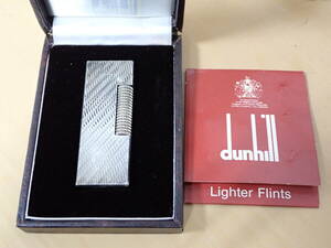 47949★ダンヒル　dunhill　　ガス　ローラー　ライター　シルバー　中古　火花〇　着火×　