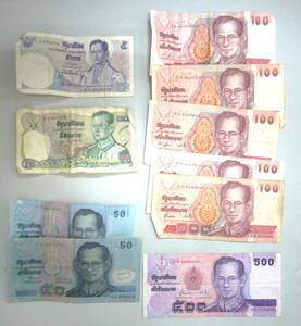 6A 福袋 タイ Thailand バーツ BAHT 海外 紙幣 アジア 旧紙幣 古札 1125バーツ 10枚 まとめ 1円スタート
