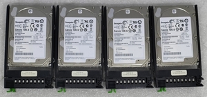 ●[4台セット] 富士通 Primergyサーバ用 純正 2.5inch SAS 900GB HDD マウンタ付 [Seagate ST900MM0006] 中古動作品