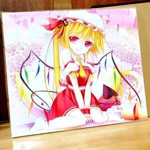 【送料無料】 フランドール スカーレット フラン　特大 キャンバス アート ボード 53×46cm 東方Project 東方プロジェクト 東方