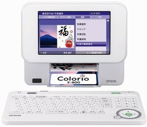 EPSON Colorio me コンパクトプリンター E-800 7.0型TFTカラー液晶 はがき