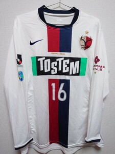 NIKE　2008〜09 鹿島アントラーズ　長袖　AWAY　ユニフォーム　支給品？　中後雅喜？