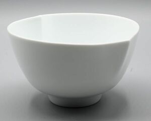 極美品 井上康徳 白磁 ハート形 抹茶碗 共箱 共布 陶歴 ★ 父 人間国宝 井上萬二