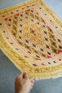 size:151×122cm アフガニスタン　マシュワニキリム 手織り絨毯　