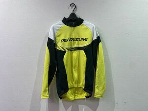 ■中古■PEARL IZUMI パールイズミ フルジップ サイクルジャージ L イエロー ロードバイク ウェア ジャージ P0710