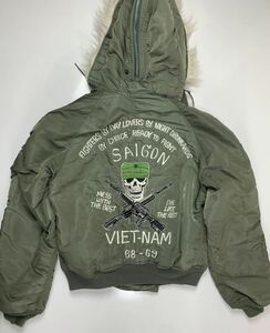 N-2B JACKET FLYING LARGEサイズ メンズ　古着　美品　mil-J-6278F MAN