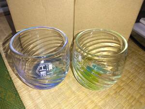 琉球ガラス　清一工房　新品未使用　２個セットで　ベトナム製