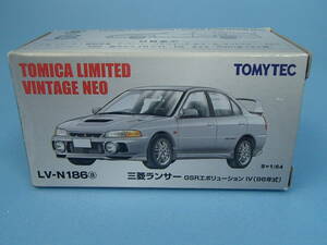 トミカリミテッド 1/64 LV-N186 a　三菱 ランサーGSR エボリューションIV 銀 96年式