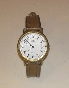 不動品 1980年代製 CITIZEN Riviere 腕時計 シチズン リビエール クオーツ ウォッチ トラッド アイビー 2030-204611K 昭和ビンテージ