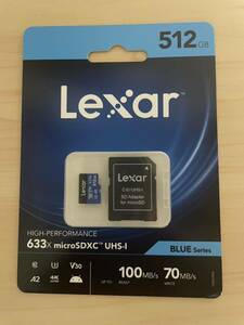 Lexar レキサー microSDカード 512GB Class10 100MB 70MB SDアダプタ付 UHS-1 U3 V30 A2