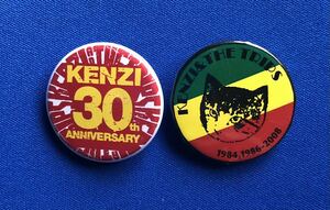 KENZI 缶バッジ2種　未使用品　ケンヂ　KENZI & THE TRIPS ラフィンノーズ