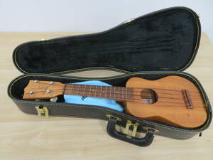 kamaka ukulele HANDCRAFTED カマカ ウクレレ 弦長約36cm 全長約52cm ハードケース付 楽器 音楽 現状品 激安1円スタート