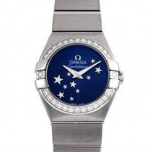 オメガ OMEGA コンステレーション ベゼルダイヤ 123.15.24.60.03.001 ブルー文字盤 新品 腕時計 レディース