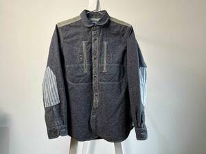 【貴重レア】JUNYA WATANABE Comme des Garcons MAN シャツ 再構築 グレー / 緑