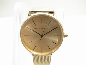 【アルマーニ・エクスチェンジ】 時計 レディース 腕時計 ゴールド メッシュ ステンレス AX5536