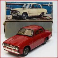 旭玩具【イスズ ベレット赤】ブリキtin toy carミニチュア自動車【箱付】