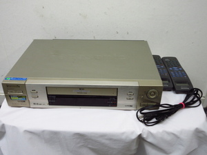 a5761　通電OK　パナソニック　panasonic　ビデオデッキ　3D-DIGITAL　PROCESS　S-VHS　ET　NV-SVB10　リモコン2個付き　ジャンク扱い　
