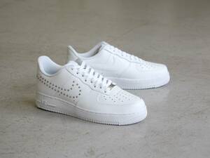  wmns air force 1 07★US10★検索用,エア,フォース,ワン,AF1,LOW,ロー,真っ白,オール,ホワイト,スタッズ,ラインストーン,USA,海外,限定