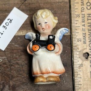 German made 3” cherub porcelain doll with toy train - Free Shipping- lot C91.302 海外 即決