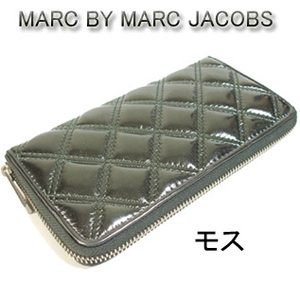 MARC BY MARC JACOBS SHINY QUILTED LONG WALLET マーク　バイ　マークジェイコブス シャイニー キルティング ロングウォレット　モス